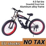 Electric Bicycle 26 Inch Aluminum Alloy Beach Snow Cruiser 1000W 4.0 Fat Tire 500W 15A Lithium Battery Ebike