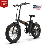 AOSTIRMOTOR A20 Electric Bike 500W Foldable Ebike Fat Tire Beach City Men Women Bike 36V 13Ah Removable Lithium Battery