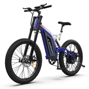 AOSTIRMOTOR S17 1500W Mountain Electric Bike 48V 15Ah Lithium Battery 26 Inch 3.0 Fat Tire Al Alloy Beach Cruiser City Bicycle