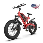 AOSTIRMOTOR S18 Mini Electric Bicycle 48V 15Ah Lithium Battery 500W Motor Moutain Bike 4.0 Fat Tire Snow Beach Cruiser City Bike