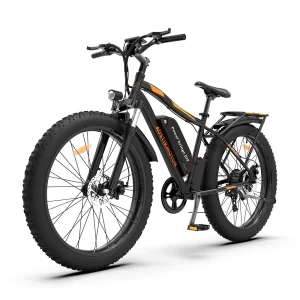 AOSTIRMOTOR Electric Bike With Rear Shelf 26In Fat Tire Mountain Ebike 750W Motor 48V 13Ah Lithium Battery Bicycle S07-B & S07-D